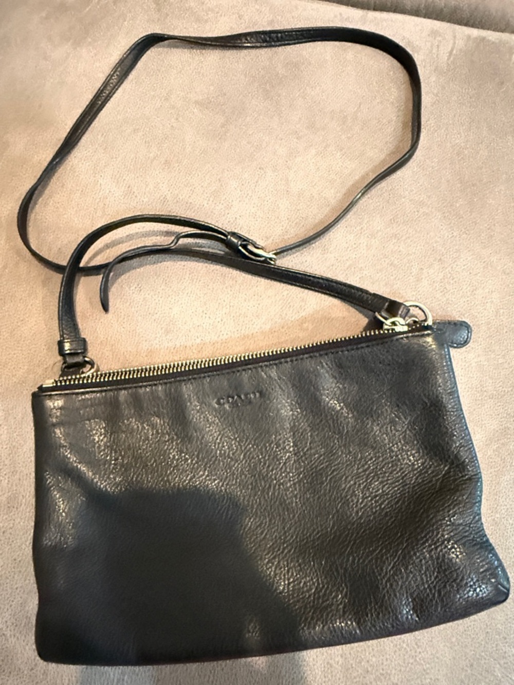 Coach Black Pebbled Leather Crossbody